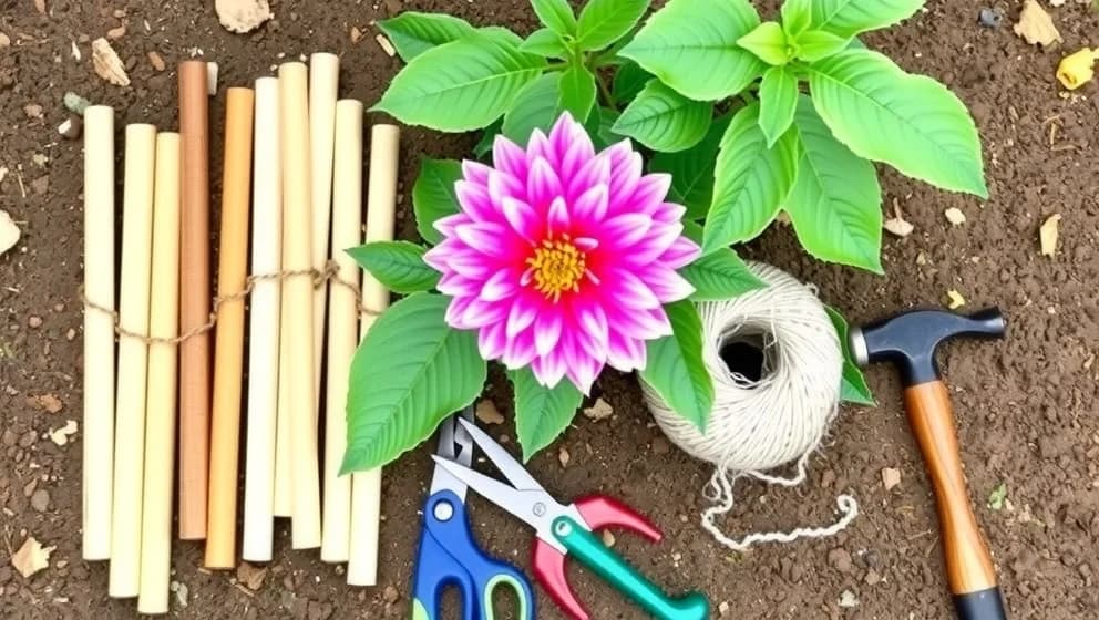 Gör dahliorna starkare med växtstöd DIY
